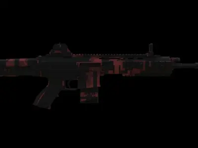 Scar-L rifle Low Poly 3D Modle Free low-poly 3D model