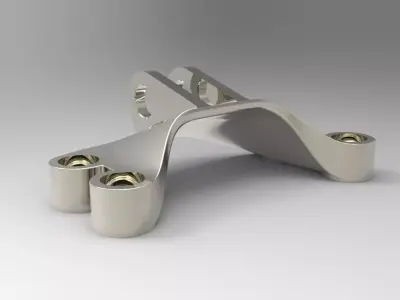 GE jet engine bracket 3 Free 3D model