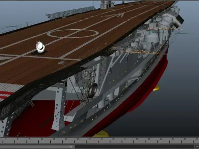 Batle ship Akagi To Japan 3D model