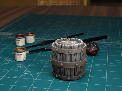 Fish Barrel - Pre-Supported 3D print model