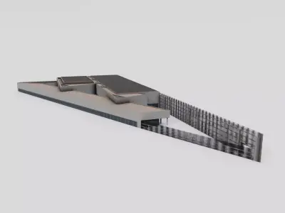 The Nuclear and Caithness Archive modern building Low-poly 3D model