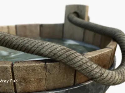 Medieval Bucket 8K PBR Textures 3D model