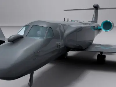G550 AEW Low-poly 3D model