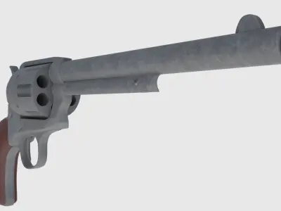 Colt 45 Revolver -- Game Ready Low-poly 3D model