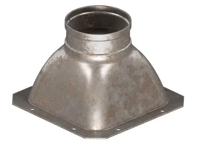 Rusty Industrial Air Duct 3D model