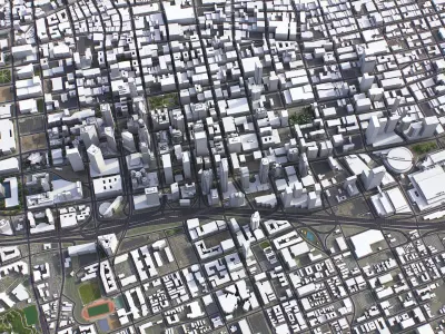 Los Angeles Low-poly 3D model