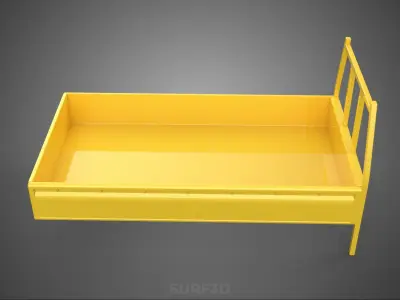 PICKUP TRUCK CARGO BED PLATFORM FRAME HEADBOARD BACK TRAY RACK 3D model