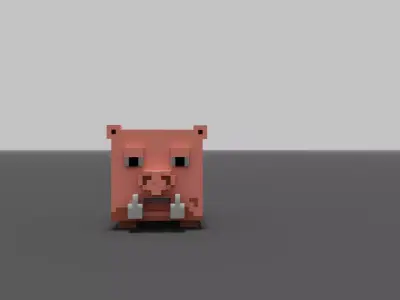 Bo-Ar the Wild-Boar Low-poly 3D model
