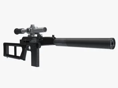 Sniper Rifle VSK-94 3D model