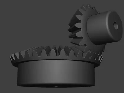3M BEVEL SPUR GEAR SET 3M T18 T36 3D print model