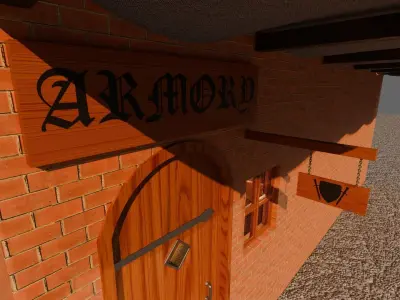 Medieval Armory Store 3D model