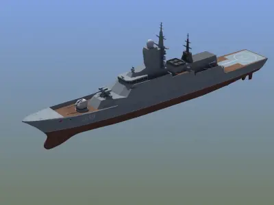 Steregushchiy Corvette Low-poly 3D model