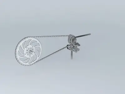 Chain drivetrain Free 3D model