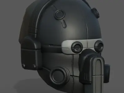 Helmet military combat soldier armor Low-poly 3D model