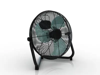 Heavy Duty Floor Fan 3D model