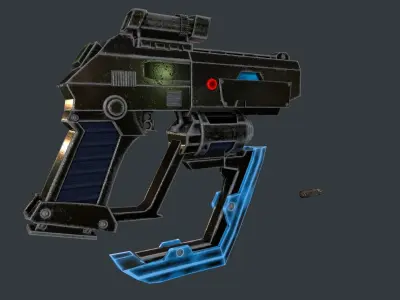Sci-Fi Eagle Gun Low-poly 3D model
