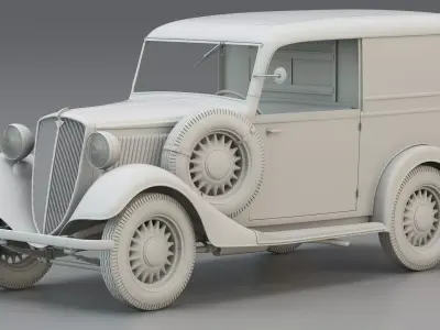 WWII Italian Utility Military Truck 1 5t 3D model