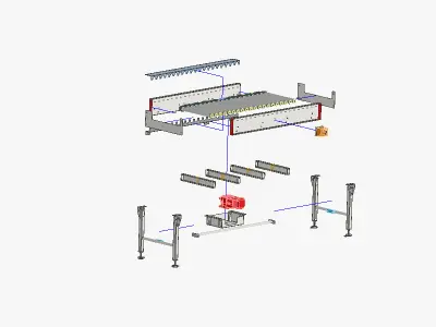 Roller Conveyor 01 Low-poly 3D model