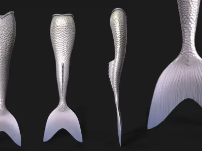 Mermaid tale Animated Low-poly 3D model