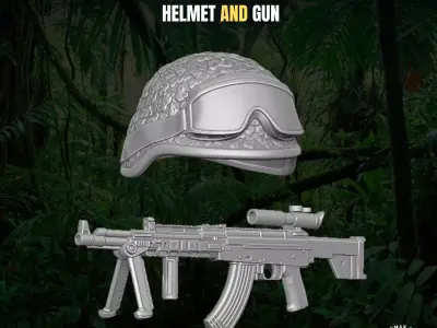 Jungle Assassin Kit for action figures 3D print model