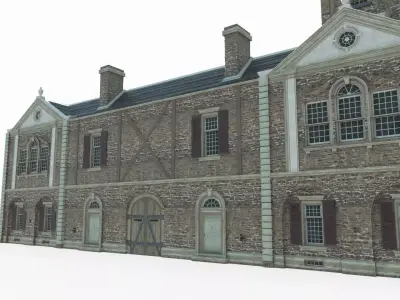 18th century architectural buildings 3D model