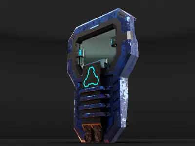 Deployable Riot Shield - Turntide Low-poly 3D model