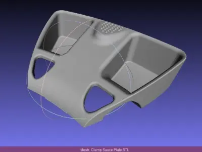 Clamp Sauce Plate Free 3D model
