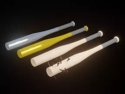 Baseball Bats Free low-poly 3D model