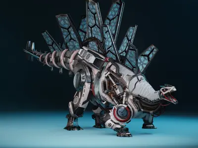 SciFi Dinosaur4 Low-poly 3D model