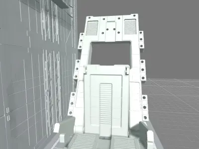 MHB08OF-Classic Mech Hangar Platform Deck Fixture 3D print model purchase