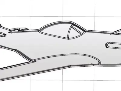 P 51D Cookie Cutter 3D print model