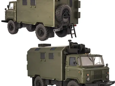 GAZ 66 kung 1988 3D model