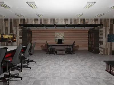 Boss Office Low-poly 3D model