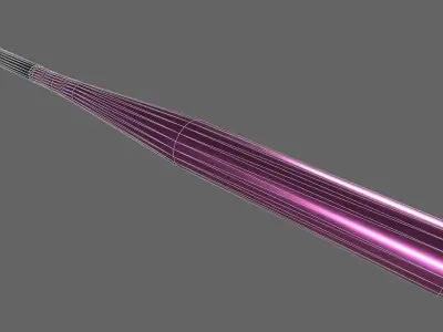 PBR Baseball Bat Pink Low-poly 3D model