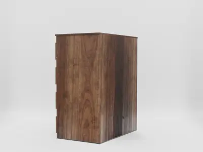 Wood Dresser Free low-poly 3D model