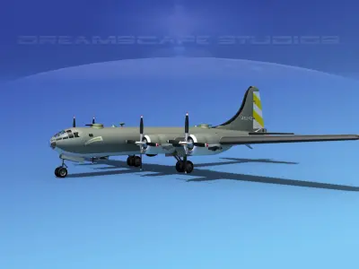 Boeing B-29 Superfortress V01 3D model