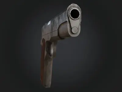 Colt 1911 game-ready 3D model