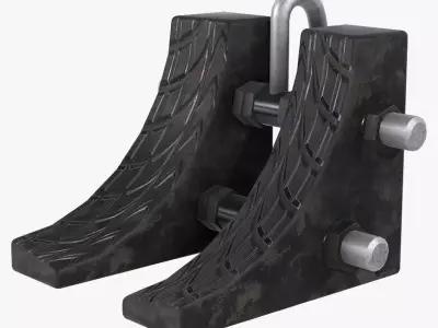 Wheel Chock Low-poly 3D model