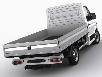 VW Crafter 2017 single cab pickup 3D model