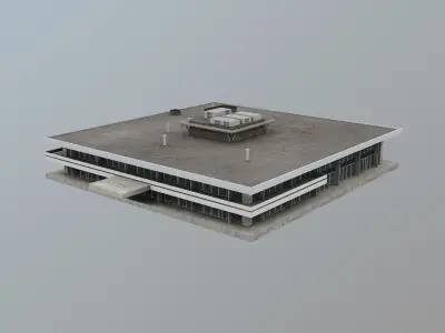 Airport Terminal UUEE TerminalB Arrival1 Low-poly 3D model