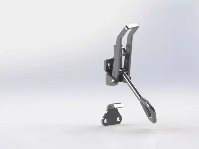 Latch metal door handle Free 3D model
