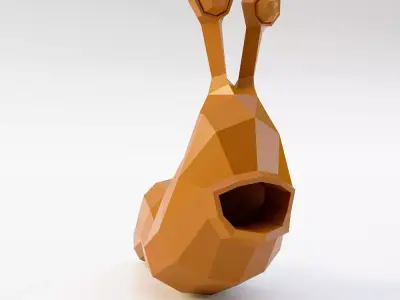 Snail toon 3d model Free low-poly 3D model