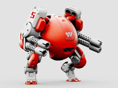 MILITARY BOT M-200 Rigged for Unreal Engine - Unity - MIXAMO 3D model