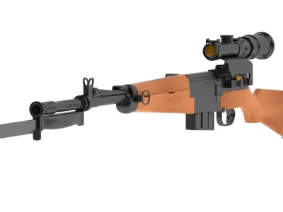 MAS-49 rifle 3D model