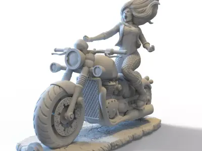 Black Canary from Flash DC Comics STL collectibles 3D print model