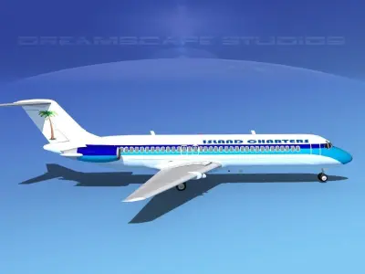 Douglas DC-9-30 Island Charters 3D model