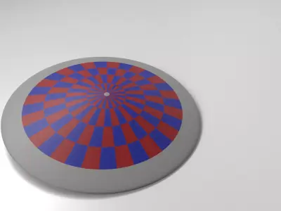 Blue Red Shield 3D model