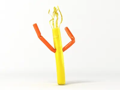 Skydancer 2 orange toy stick 3D model