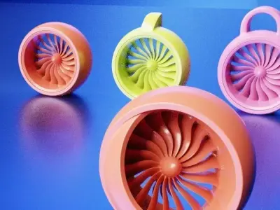 Fan blades 3D print model