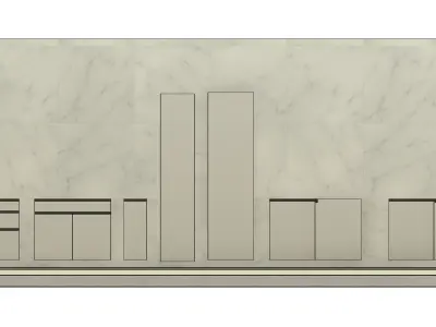Revit kitchen oven Drawers Unit  Free 3D model